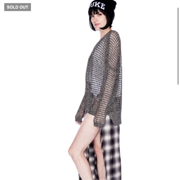 UNIF Glam Sheer See Through Sweater Top Sz XS - Picture 2 of 16